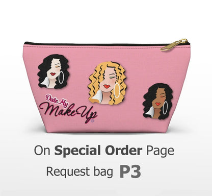Pink Brunette Dewey Makeup Bag