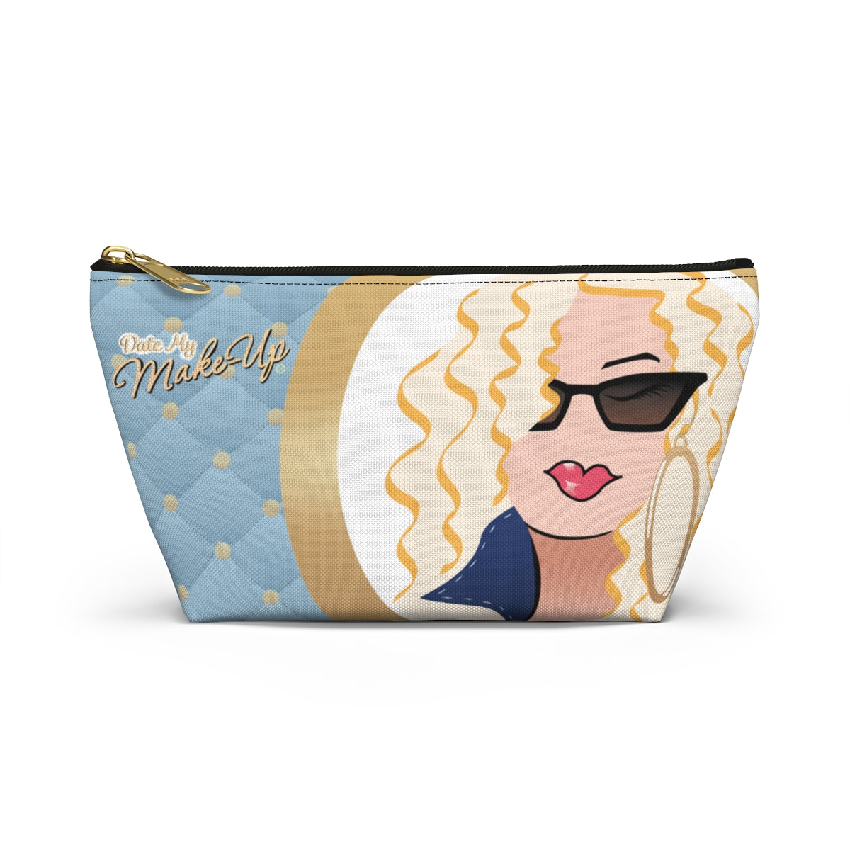 Blonde Sunglasses Dewey Quilt Makeup Bag