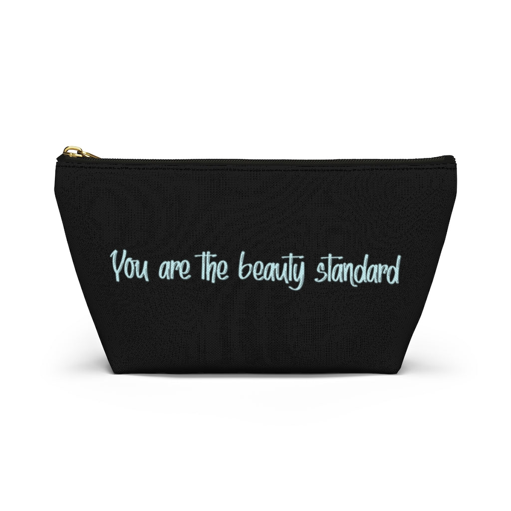 I Am Beautiful Brown Dewey Noir Makeup Bag