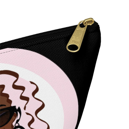 Pink Hair Sunglasses Dewey Black Makeup Bag