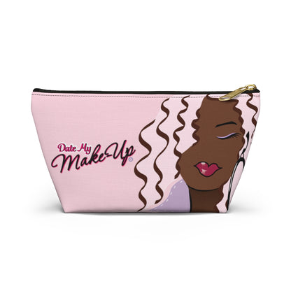 Pink Beautiful Brown Dewey Makeup Bag