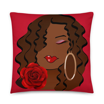 Beautiful Brown Rose Dewey Pillow