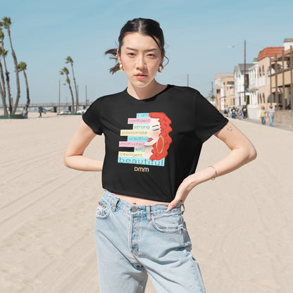 I Am Sweet Ginger Flowy Cropped Tee