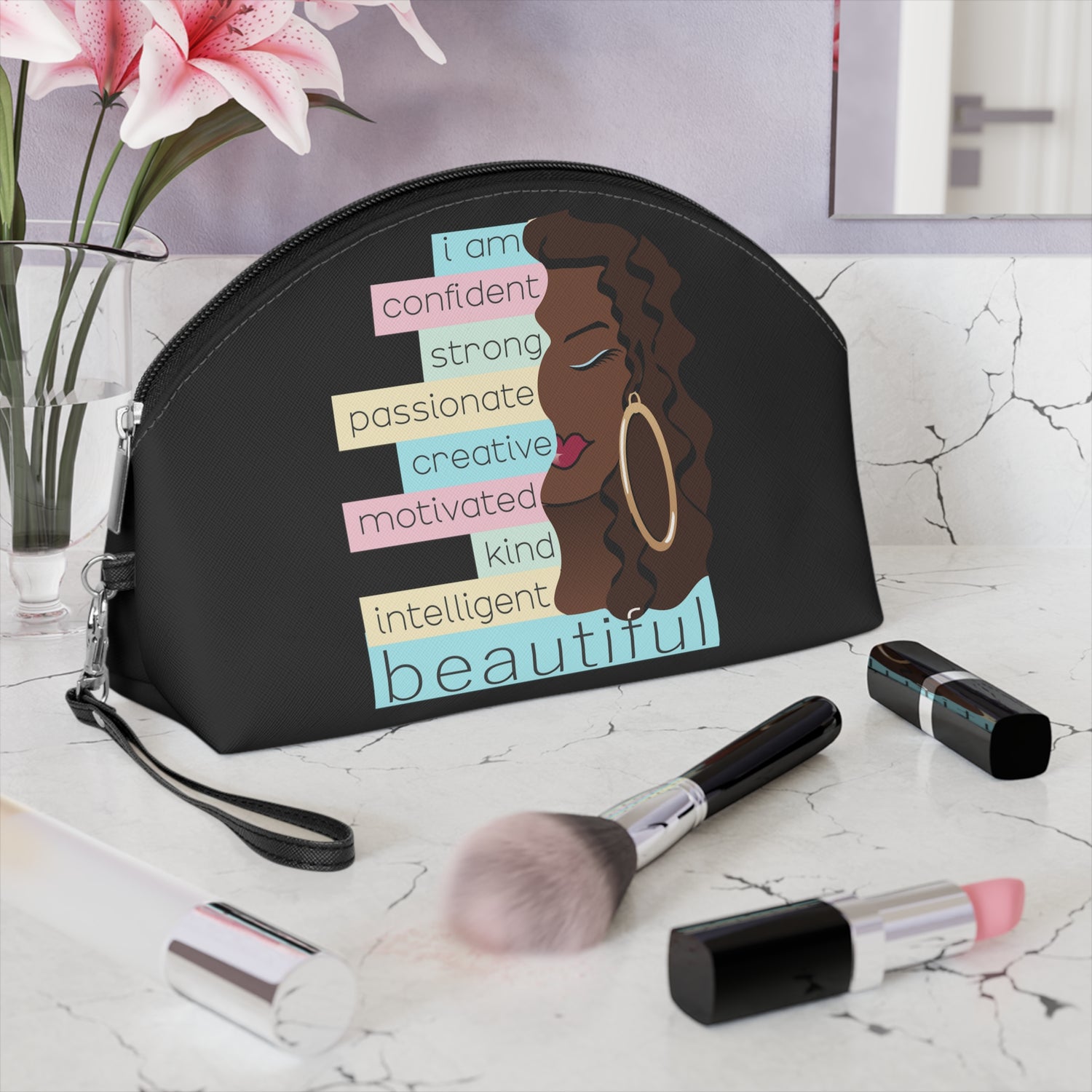 I AM - Beautiful Brown Makeup Bag