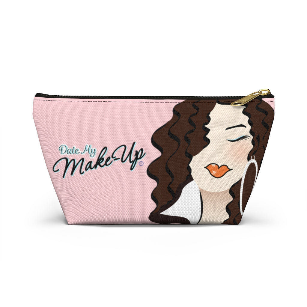 Pink Brunette Dewey Makeup Bag