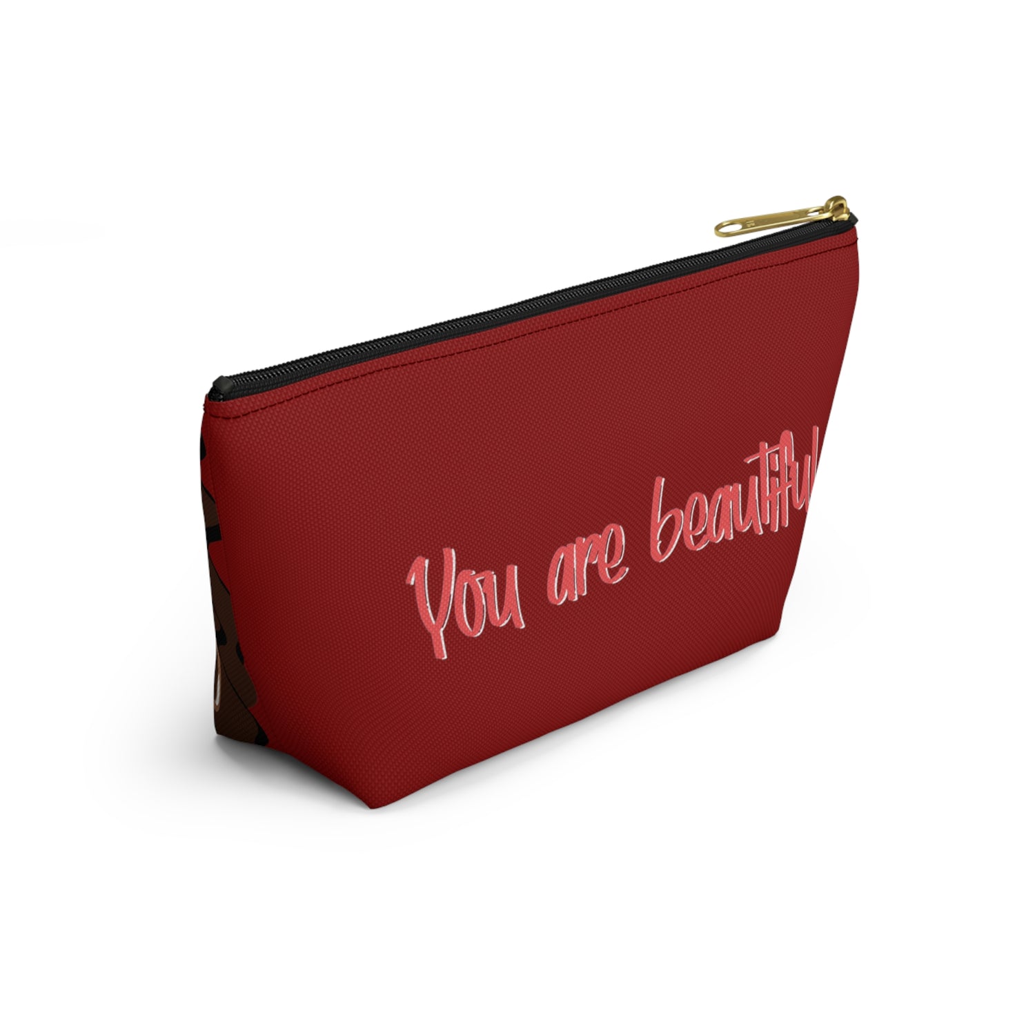 Red Rose Brunette Dewey Makeup Bag