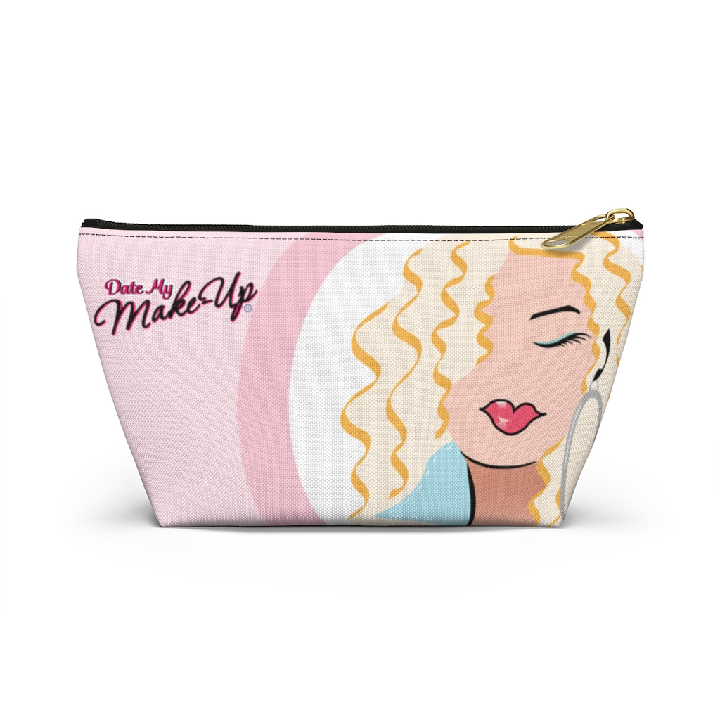 Beach Blonde Dewey Circle Pink Makeup Bag